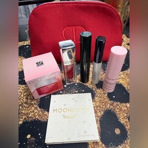 Dior Beaute Bright Red Beaty Bag w/ extras